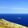 Panorama da Punta Aria Vulcano con nave sullo sfondo